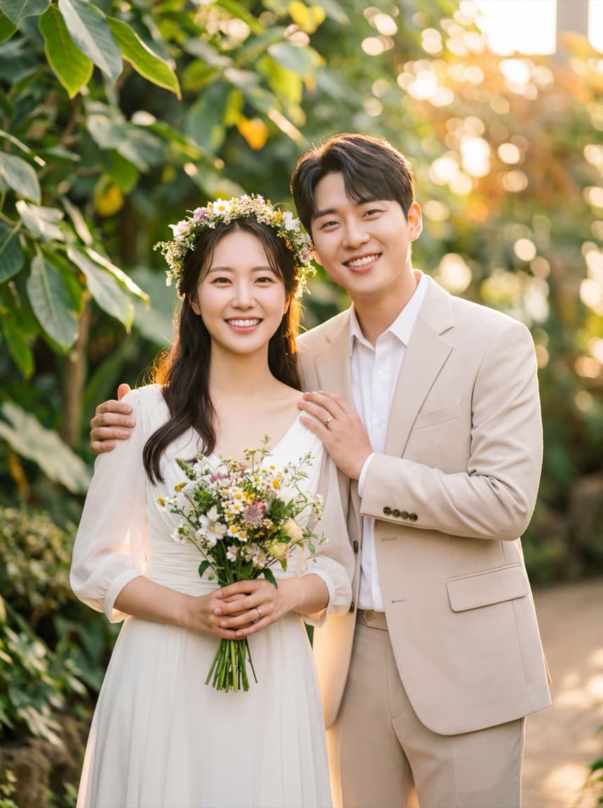 가든 플로럴 청첩장 미리보기
